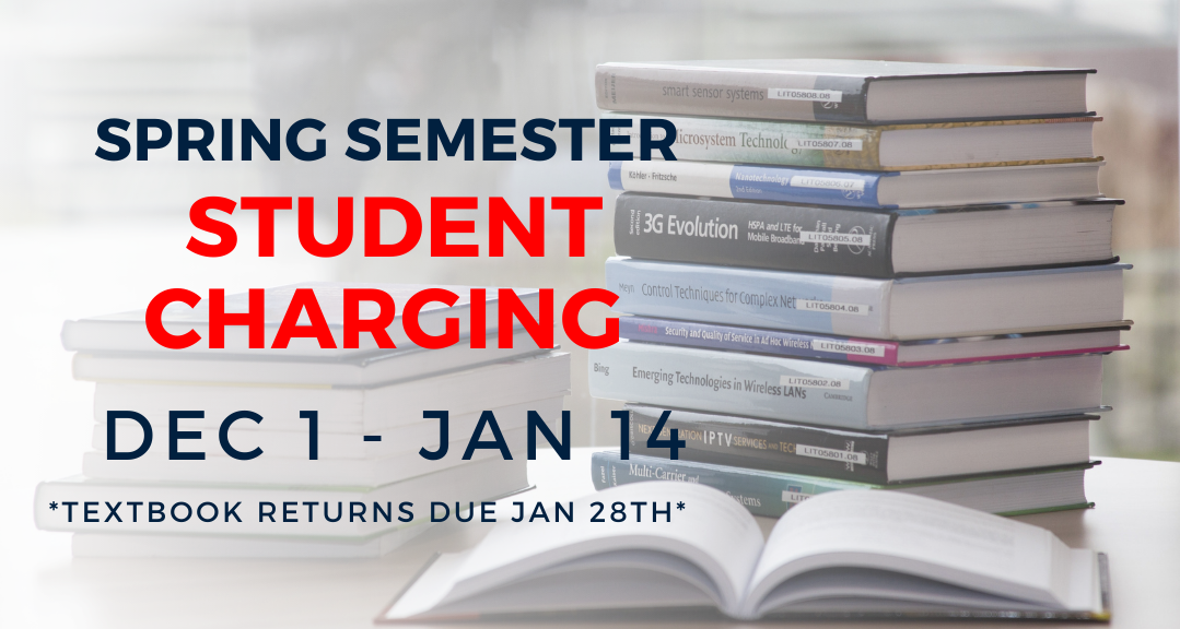 Student charging December 1 - January 14